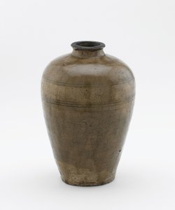 瓶子，濑户，爱知县，室町时代，15世纪初（陶瓷） 作者 日本学校