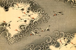 鹤在灰云中飞翔 作者 日本学校
