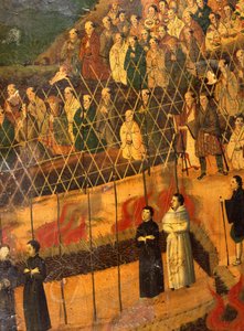 1622 年日本耶稣会士殉难的细节（纸本水彩） 作者 日本学校