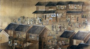江户之夜（纸上的墨水和颜色） 作者 日本学校