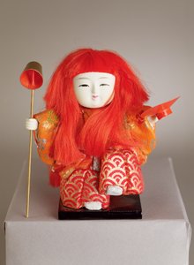 Festival doll of a servant holding a dipper and dish 作者 日本学校