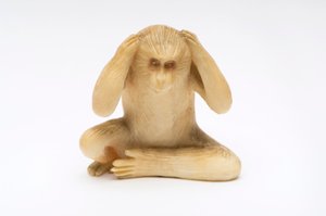 听到三只智慧猴子之一的无邪 作者 日本学校