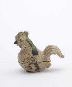 坐在雄鸡的形状的香盒，在Oribe风格，可能爱知县，江户时代（陶瓷） 作者 日本学校