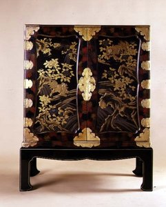 日式橱柜和支架，关闭，1860（漆） 作者 日本学校