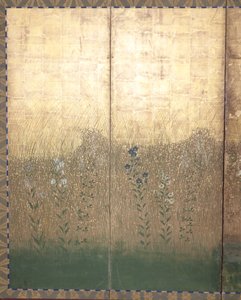 武藏平原之月（纸本彩金） 作者 日本学校