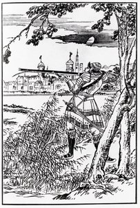 拿破仑将被刺客杀死（木版画）。 作者 日本学校