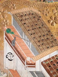 Osakazu Byobu - 日本八扇折叠屏风（绘画） 作者 日本学校
