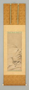 芦苇和大雁，15 世纪末 - 16 世纪初（纸上水墨，象牙） 作者 日本学校