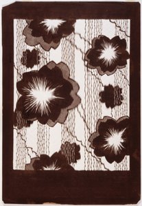 模板：芙蓉花和柳枝（纸） 作者 日本学校