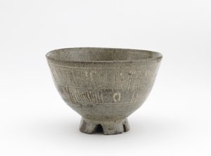 三岛风格的茶碗唐津瓷器 作者 日本学校