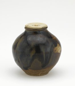 茶叶罐，bunrin形状，江户时代（陶瓷） 作者 日本学校