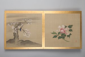 30 幅花鸟和风景画，18 世纪晚期（画册；丝绸） 作者 日本学校