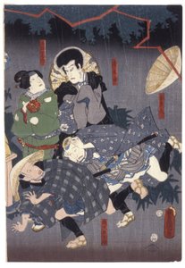 无题（演员组）（彩色木刻） 作者 日本学校