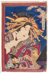 彩色木刻（水墨） 作者 日本学校