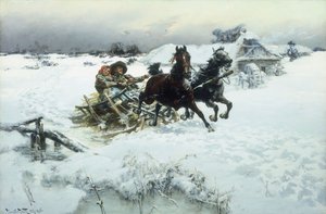 The Sleighride，1896年 作者 雅罗斯拉夫·弗里德里希·朱利叶斯·维辛