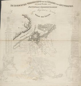 1832 年 12 月安特卫普城堡的保卫战。威廉一世国王陛下国家纪念碑（物体上的标题） 作者 W·冯·拉登