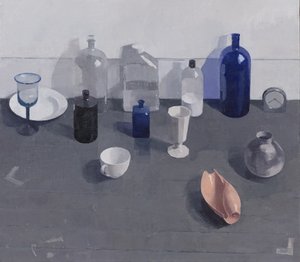 有贝壳的静物》，2024 年（布面油画）