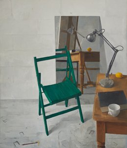 工作室内部，2016 年（布面油画）