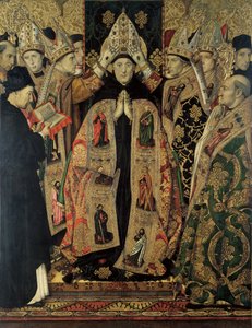 圣奥古斯丁祝圣 作者 海梅·休格（Jaume Huguet）