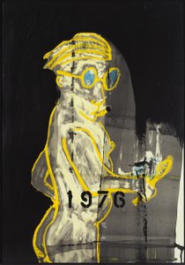 1976 年，2012 年（水彩纸上的混合媒介，裱在面板上，背面印有食谱） 作者 杰·巴特勒