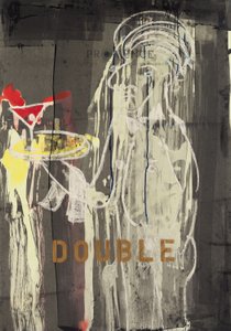 双人》，2010 年（水彩纸上的混合媒介，裱在画板上，背面印有食谱）