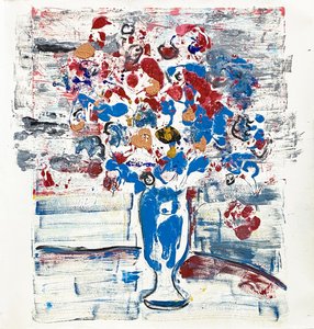 Fleur De Sels 第 34 号《严肃的散步》，2021 年（纸面油画）