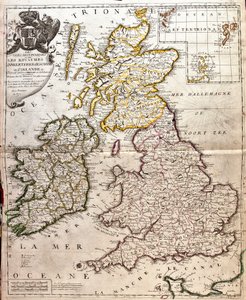 英格兰、苏格兰和爱尔兰（大不列颠）王国地图（雕刻