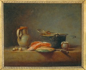 La marmite de cuivre - 带铜壶的静物画...