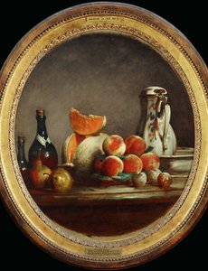 Melon, poires, peches et prunes - 甜瓜、梨、桃子和李子 -Atelier de Chardin，私人收藏画作的复制品 ...