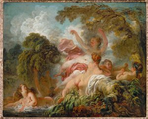 Les baigneuses.浴女们... 作者 Jean-Honore Fragonard