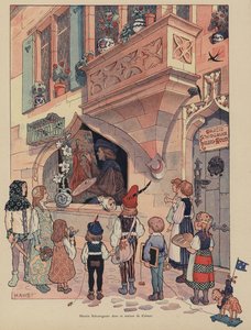 阿尔萨斯画家兼版画家马丁·雄高尔 (Martin Schongauer) 在科尔马的家中 作者 让-雅克圆舞曲