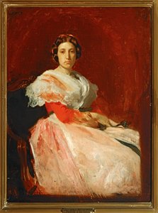 女士肖像（布面油画） 作者 让·路易斯·欧内斯特·迈森尼尔