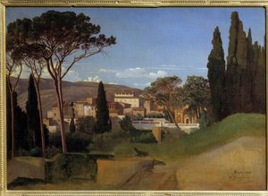 View of a Roman Villa Painting by Achilles J. Benouville (1815-1891) 1844 Sun. 0,51 x 0,72 m Paris, musee d