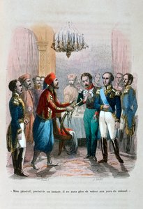 易卜拉欣·帕恰（Ibrahim Pacha）和法多瓦上校之间的会面，1828年，1847年 作者 让·阿道夫·博斯