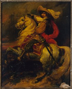法文：法国元帅兰早伯爵约西亚斯（1609-1650 年）的骑马肖像 作者 让·阿洛