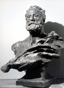 维克多雨果，c。 1885年（铜牌） 作者 Jean Alexandre Joseph Falguiere