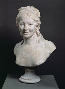 Houdon夫人的肖像半身像，艺术家的妻子，1786年（石膏）