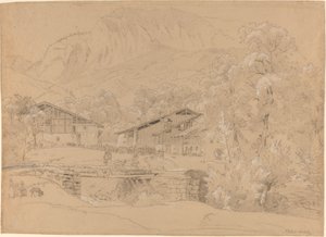 夏天的阿尔卑斯山村