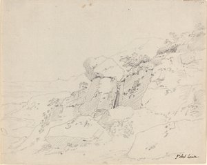 山边的冰川巨石