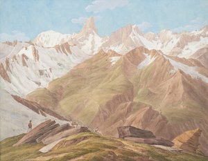 小乔拉斯、大乔拉斯附近的勃朗峰山地景观，18-19世纪末的作品。