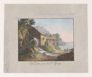 日内瓦湖边的水磨坊
Vue prise prés de St Gingo（标题见实物）