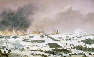 普鲁士和波兰战役（1806-1807）--西米恩-让-安托万-福特（1793-1861）。埃劳战役，1807年2月7日攻击墓地，法国历史博物馆，凡尔赛宫 作者 让·安托万·西缅堡