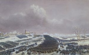 埃劳战役，1807年2月8日（纸上水彩）。