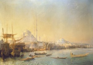 1840年对君士坦丁堡和金角湾的广泛看法 作者 让·安托万·西奥多·古丁