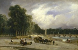 Le Cours-la-Reine，约 1828 年（油画） 作者 让·安托万·西奥多·古丁
