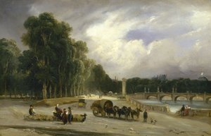 王后大道景观，约 1828 年（布面油画） 作者 让·安托万·西奥多·古丁