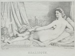 Odalisque，1825年。 作者 让·奥古斯特·多米尼克·英格里斯