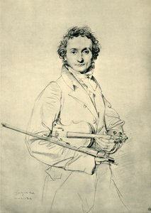 帕格尼尼（Paganini），罗马，1819年，1943年。 作者 让·奥古斯特·多米尼克·英格里斯