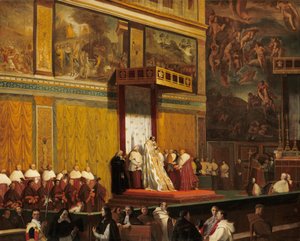 教皇庇护七世在西斯廷教堂，1814年 作者 让·奥古斯特·多米尼克·英格里斯