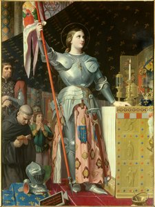 查理七世圣地 (1429) 圣女贞德 (1412 - 1431) 的肖像 - 让-奥古斯特-多米尼克·安格尔 (Jean-Auguste-Dominique Ingres) 的绘画 (1780-1867) 作者 让·奥古斯特·多米尼克·英格里斯